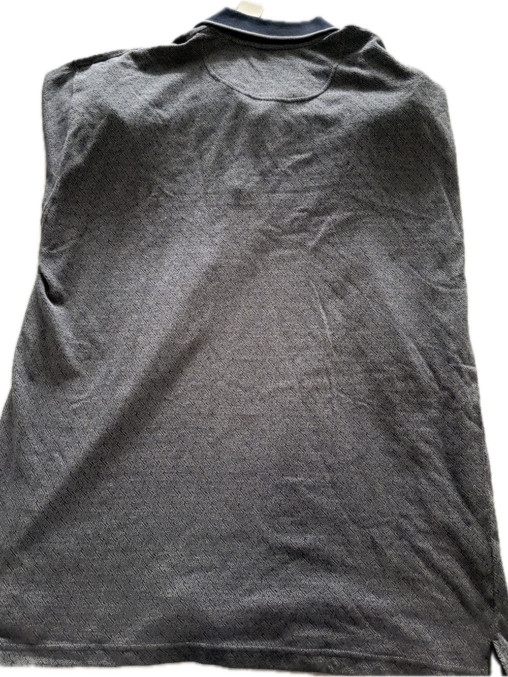 Hill and Archer Navy Textured Polo with Contrast Collar - Picture 3 of 4